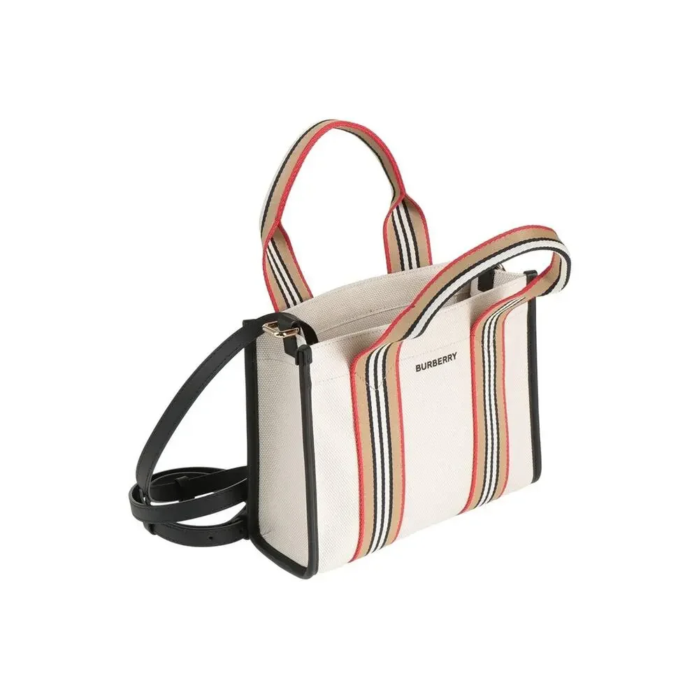 Burberry Striped Canvas Tote crossbody Bag